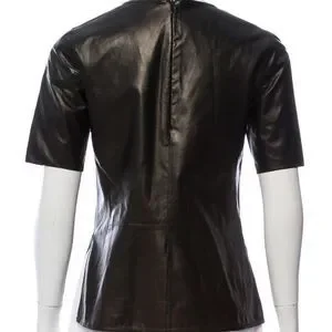 Vince | Tops | Vince Leather Short Sleeve Top | Poshmark